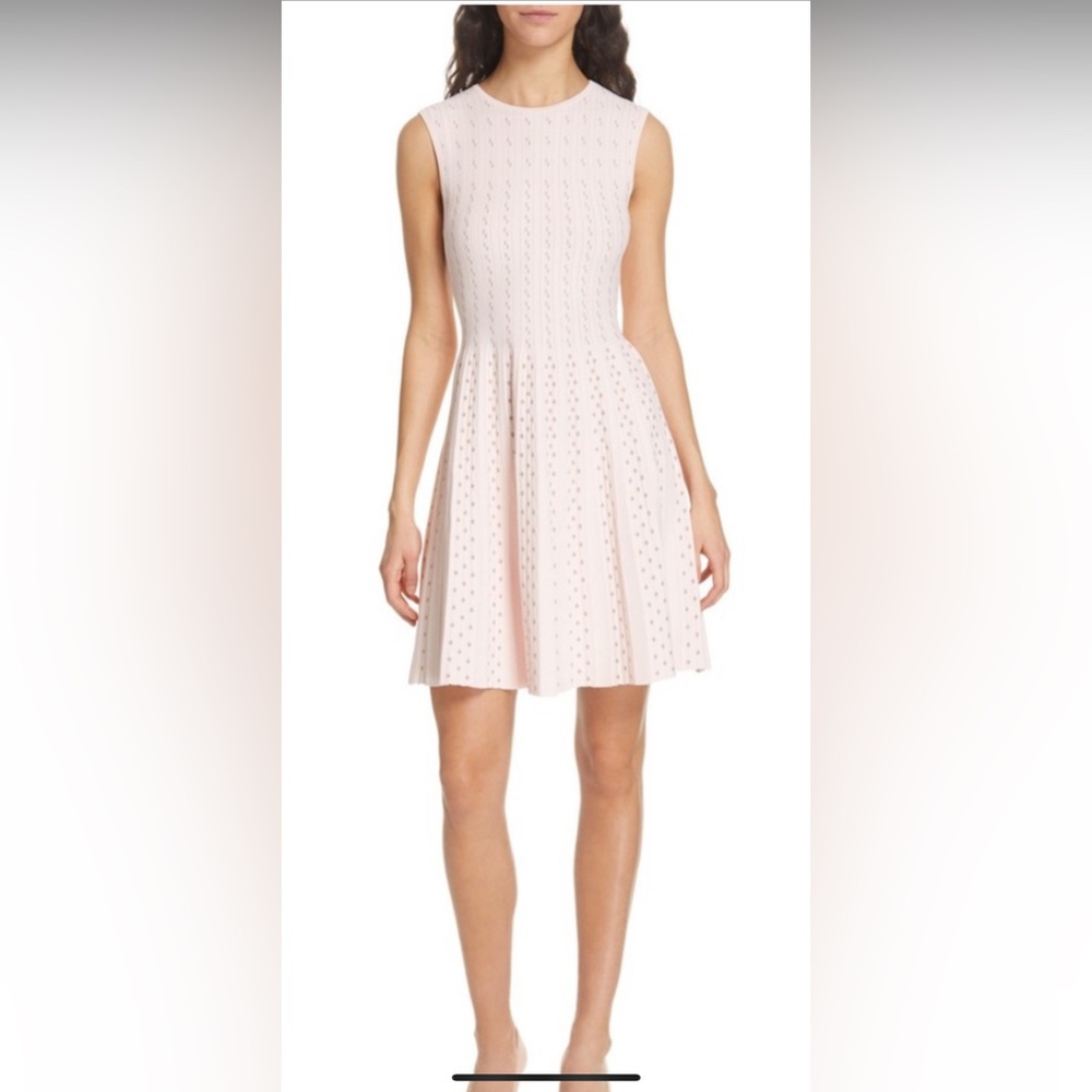 Ted Baker London Pale Pink Blush Vellia Flippy Skater Dress Fit + Flare  Size 5.